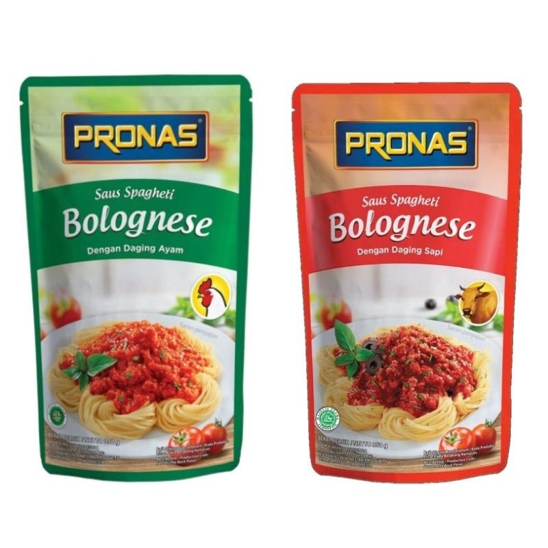 

Pronas Saus Spagheti Bolognese Daging Ayam & Sapi 350 gr