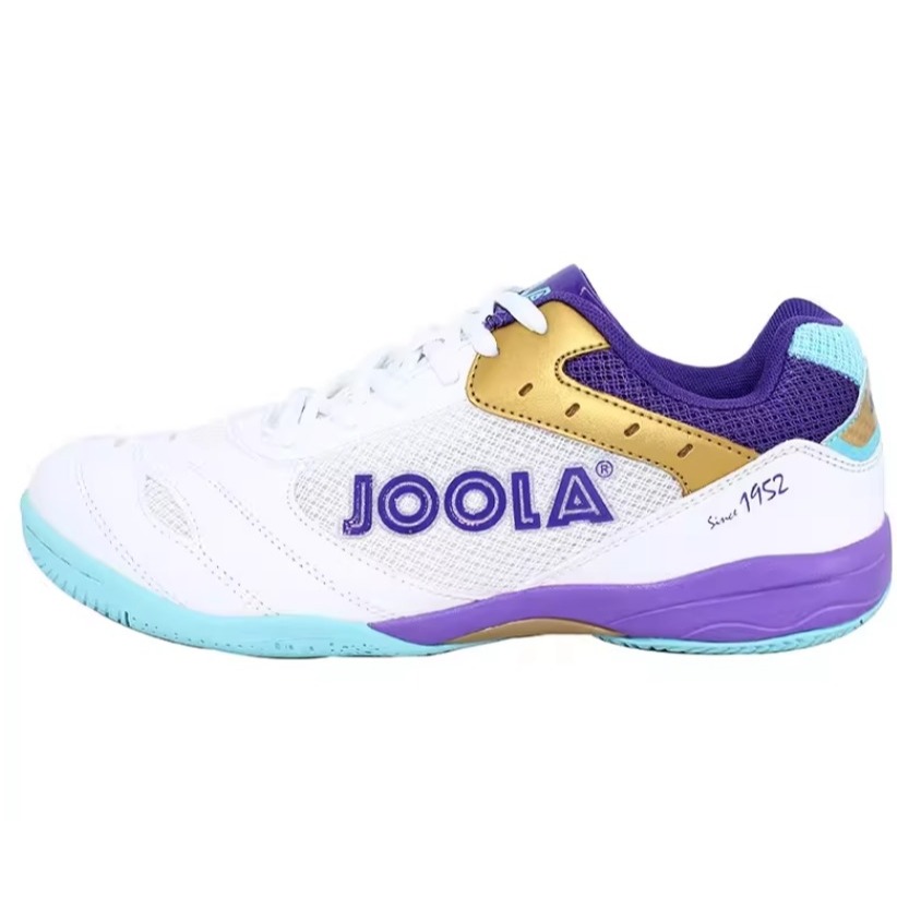 Sepatu Pingpong Joola 2024 Warna Putih Ungu No 45