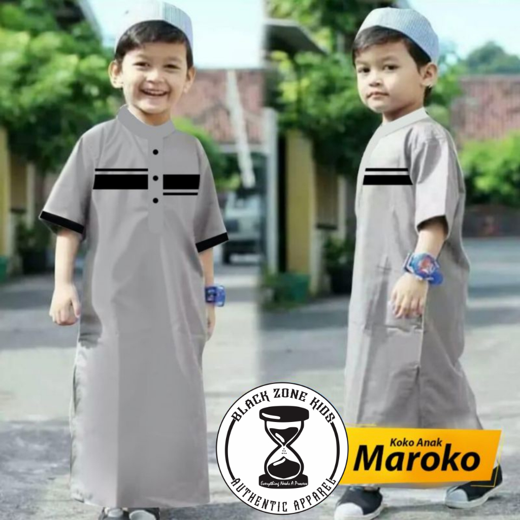 Baju Koko Jubah Anak Laki laki / Gamis Anak Laki Laki Terbaru Model Maroko