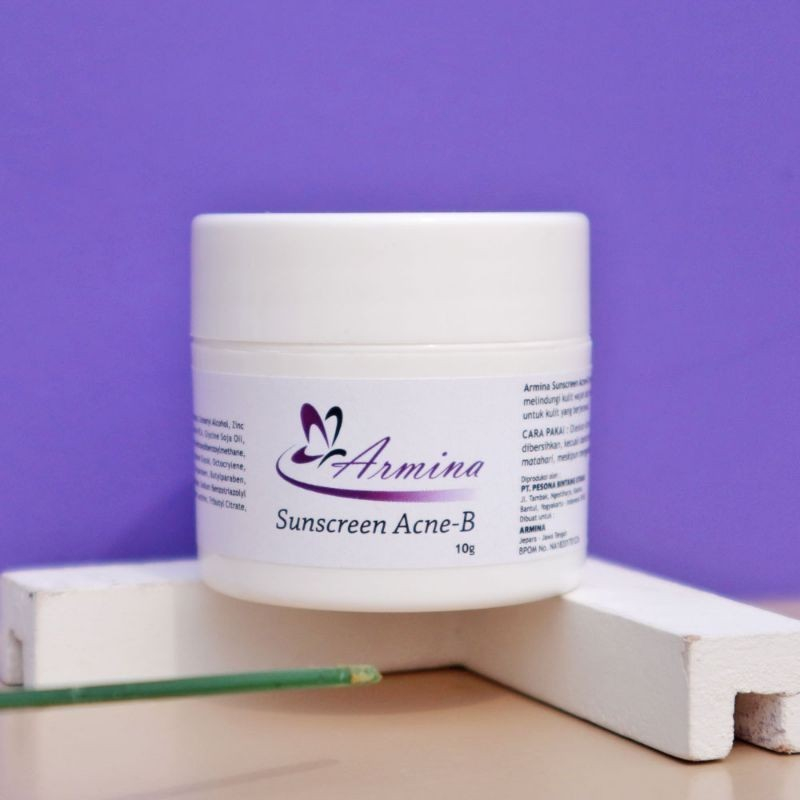 Armina - Sunscreen Krim Pagi Jerawat Bronze Putih Tanpa Foundation
