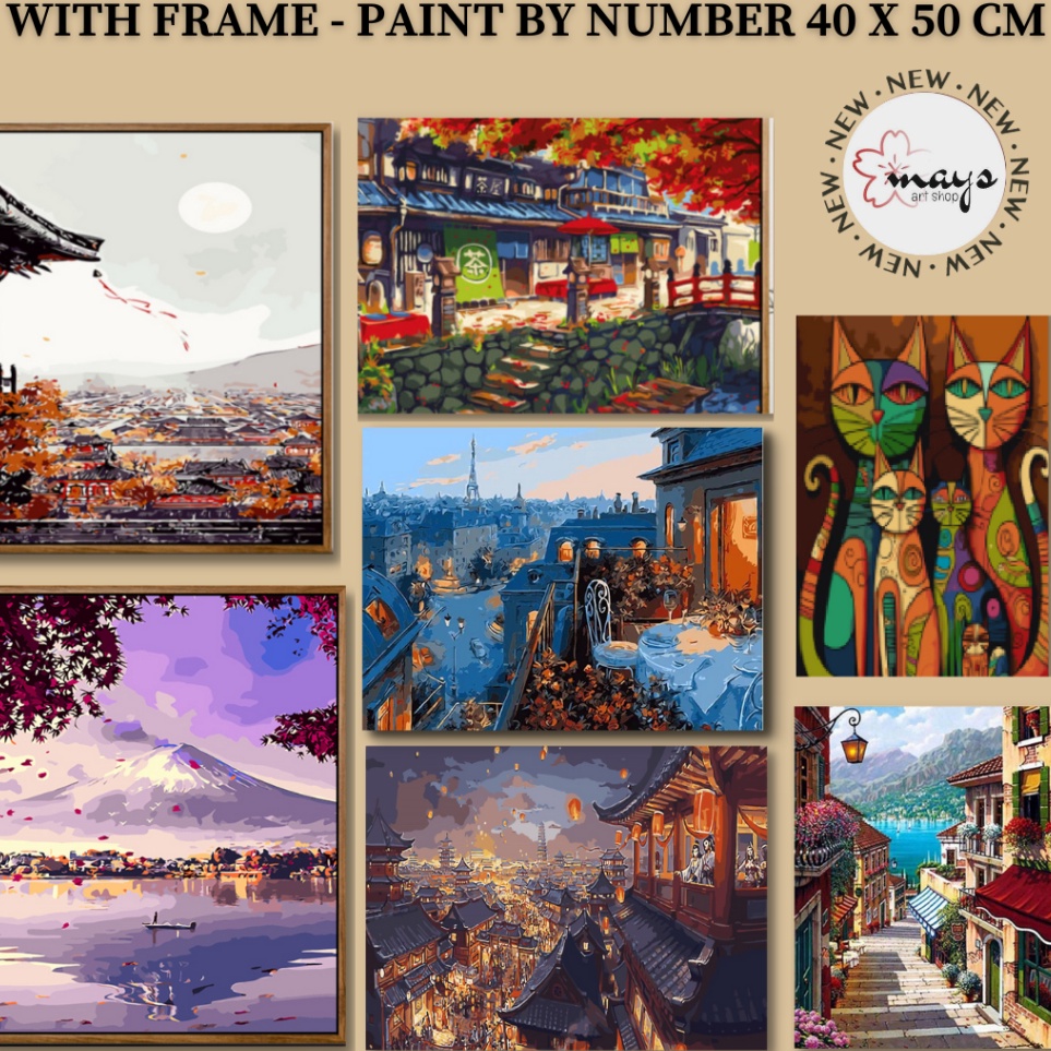 

KODE O5Y3 With Frame Paint By Number Set 4 x 5 cm Realism Edition DIY Painting Kit Numbers Lukis Canvas 4x5cm Melukis Nomor Numbering Kanvas Art Gambar Anak Dewasa Kids Adult