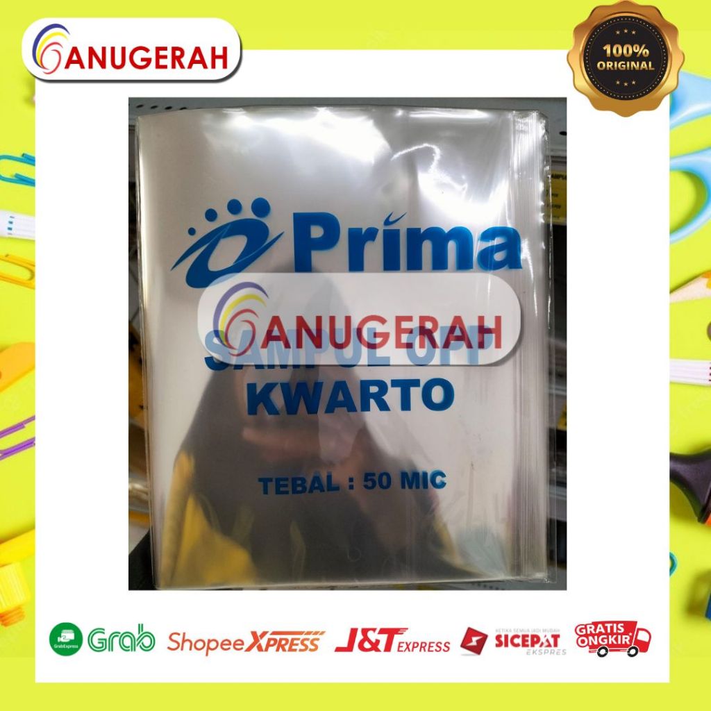 

PRIMA SAMPUL PLASTI QUARTO/KWARTO (PACK)
