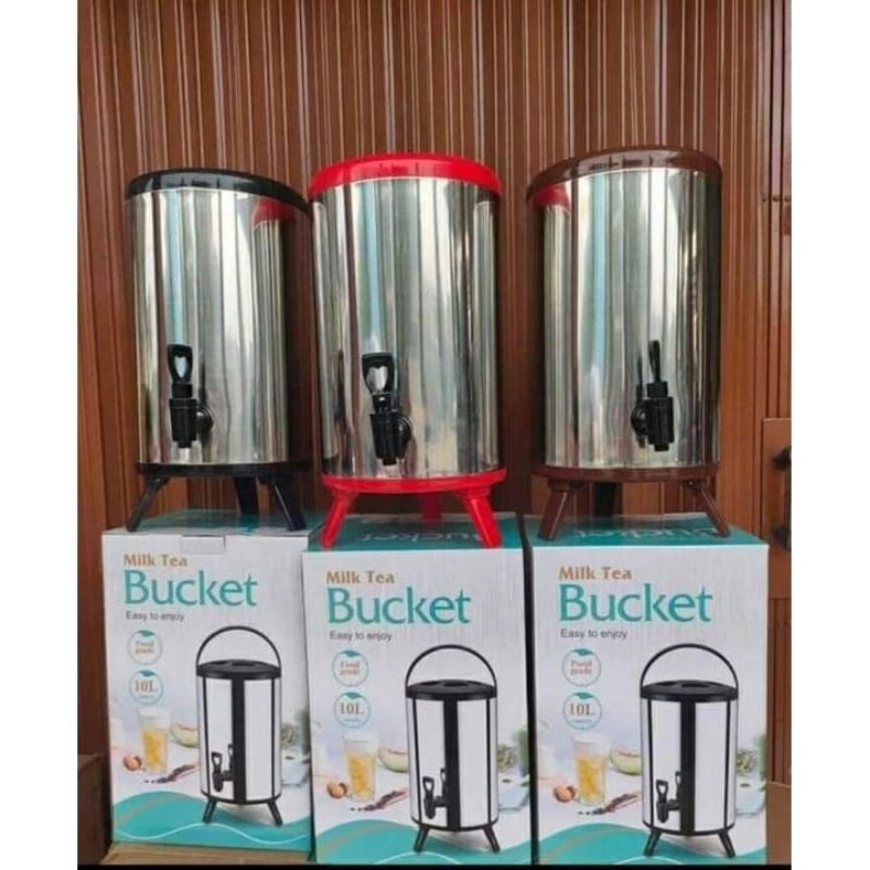 Milktea bucket dispenser stainless steel air panas