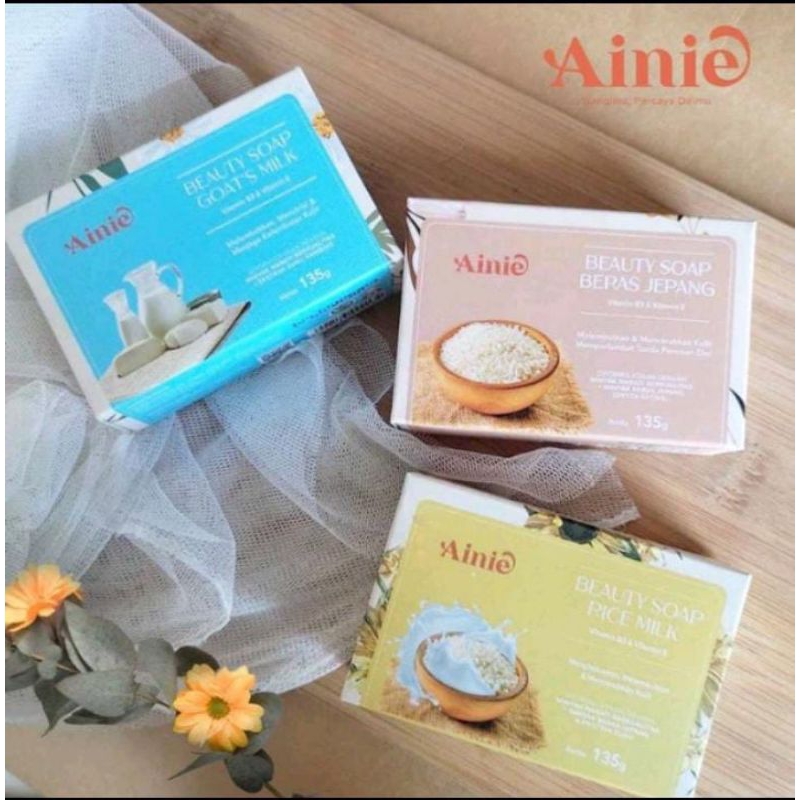 Ainie Beauty Soap Goat's Milk, Beras Jepang, Rice Milk 135 gr, Sabun Pemutih / Whitening Soap