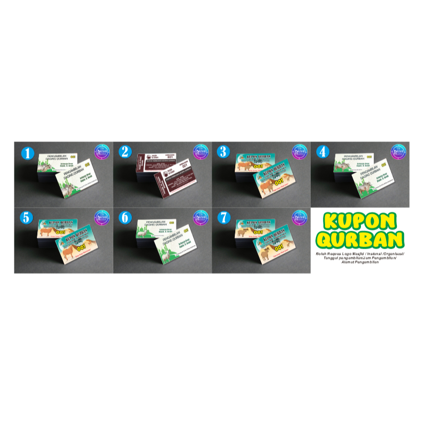 KUPON QURBAN/IDUL ADHA/KUPON PENGAMBILAN DAGING QURBAN