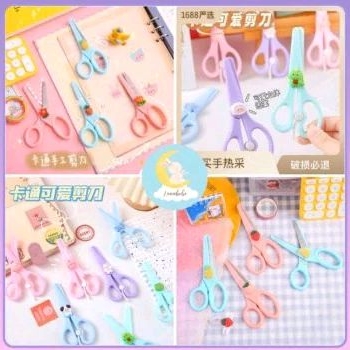 

GUNTING MINI KERTAS ANAK GUNTING KERTAS GUNTING SEKOLAH UJUNG TUMPUL AMAN UNTUK ANAK GUNTING LUCU MOTIF