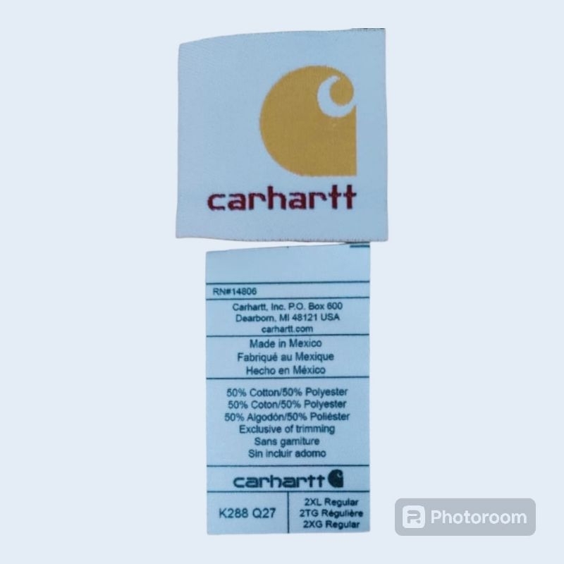 

label carhartt spell out yelow (kuning tua)