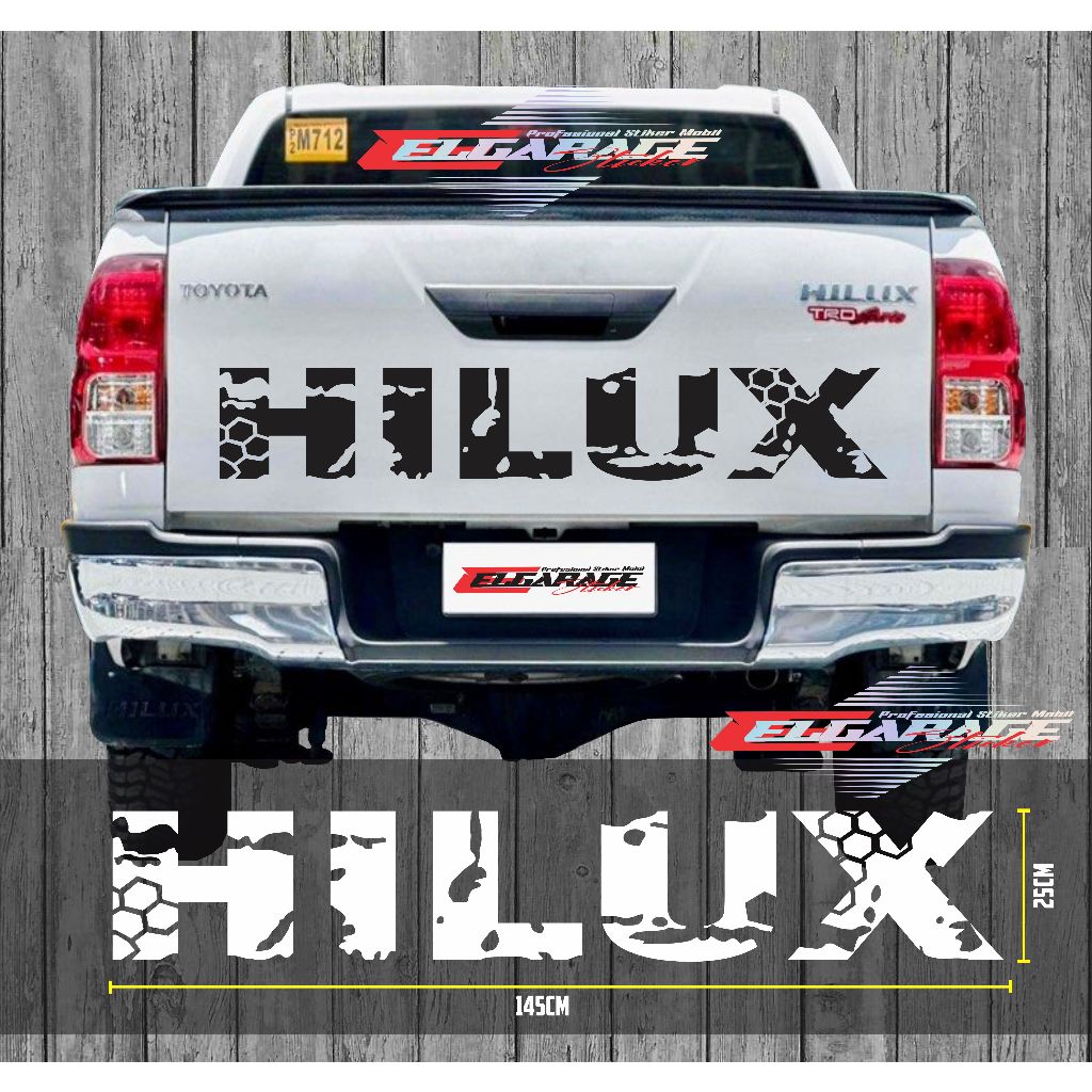 Stiker mobil hilux sticker bak mobil toyota hilux stiker mobil hilux terbaru