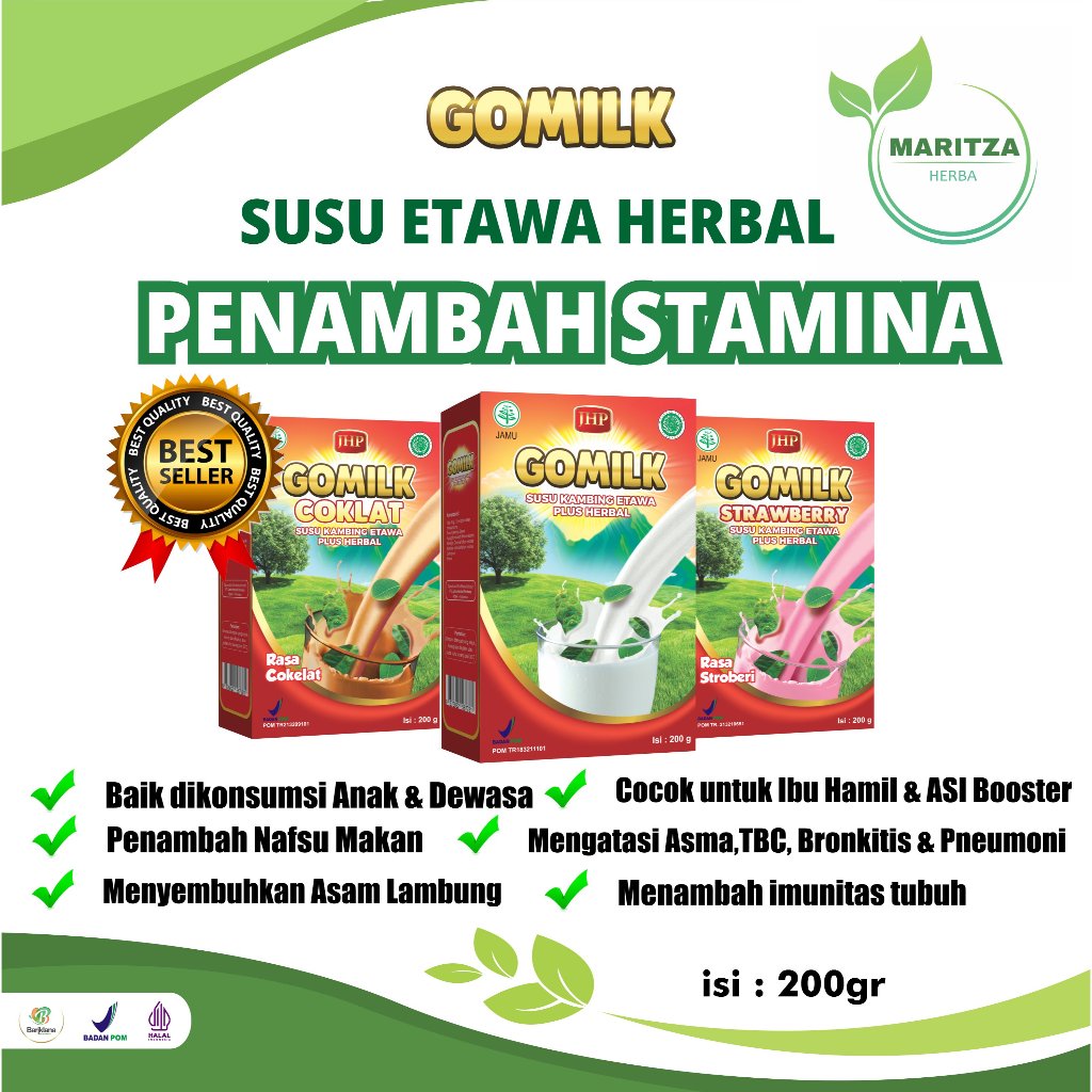 

Gomilk Susu Kambing Etawa Herbal Penambah Stamina dan Imun Keluarga