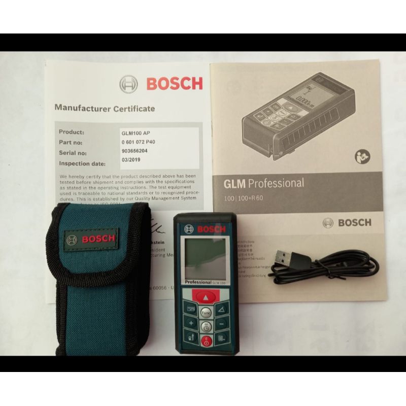 METERAN LASER 100M UKUR JARAK DIGITAL RANGE FINDER BOSCH GLM 100 AP
