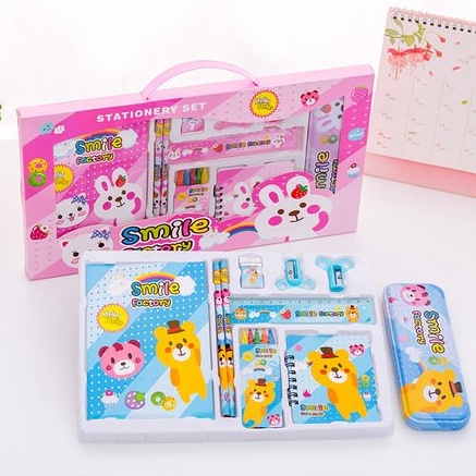 

KODE J1S3 Alat Tulis 14 in 1 Stationery Set Study Set Anak Karakter Set Alat Tulis Box Anak