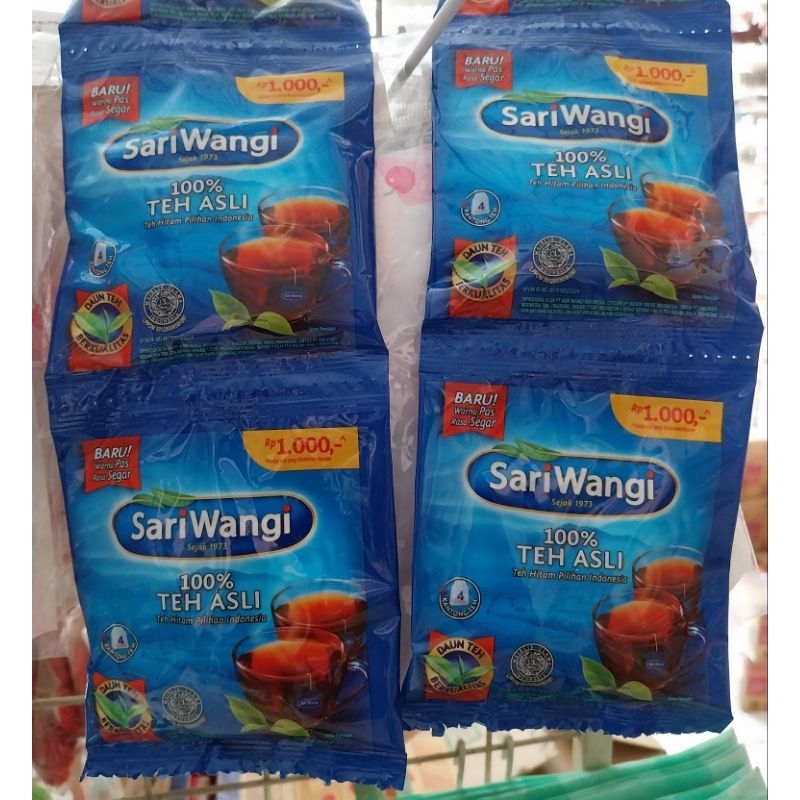 

Teh sari wangi sachet langsung seduh dengan air panas