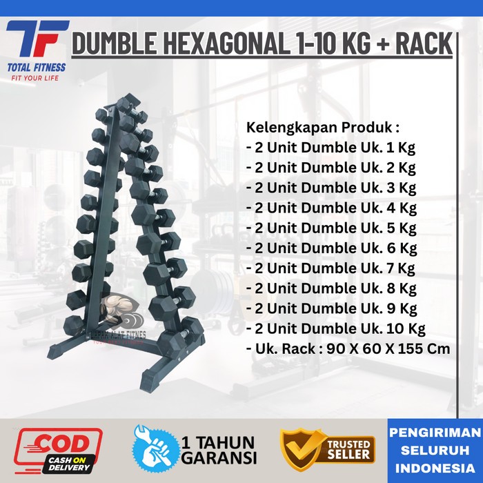Dumbel/Dumble Hexagonal Import/Dumble Murah