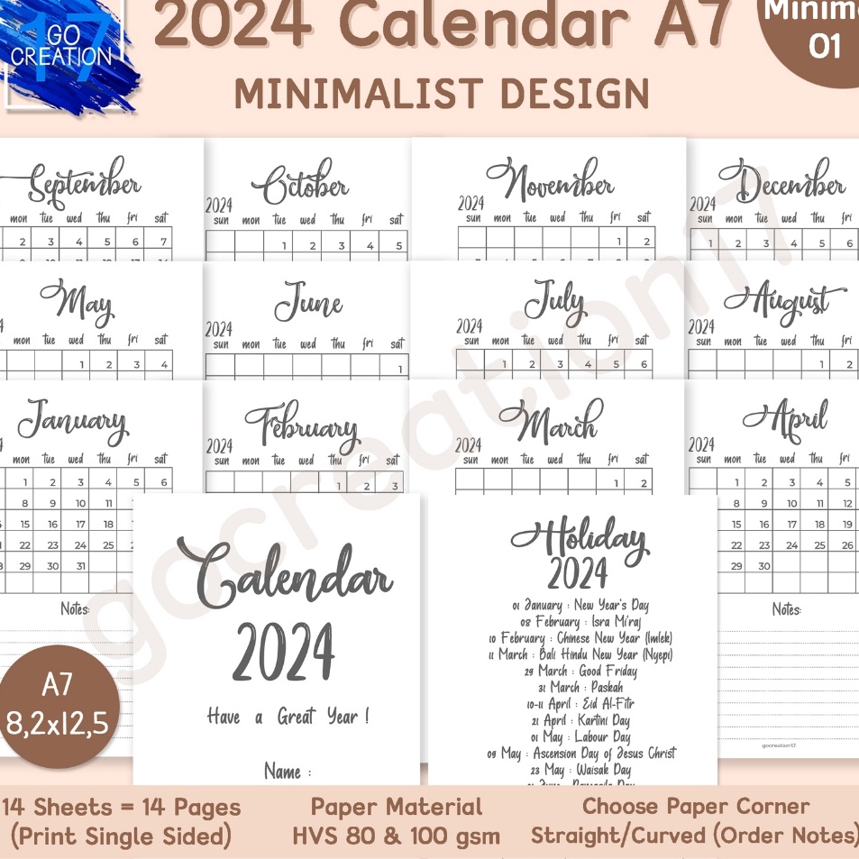 

Big Seller Buku Planner Kertas Isi Binder Simple Minimalis 6 ring A7