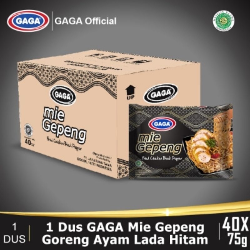 

GAGA Mie Gepeng Goreng Ayam Lada Hitam 75g. (1 DUS)