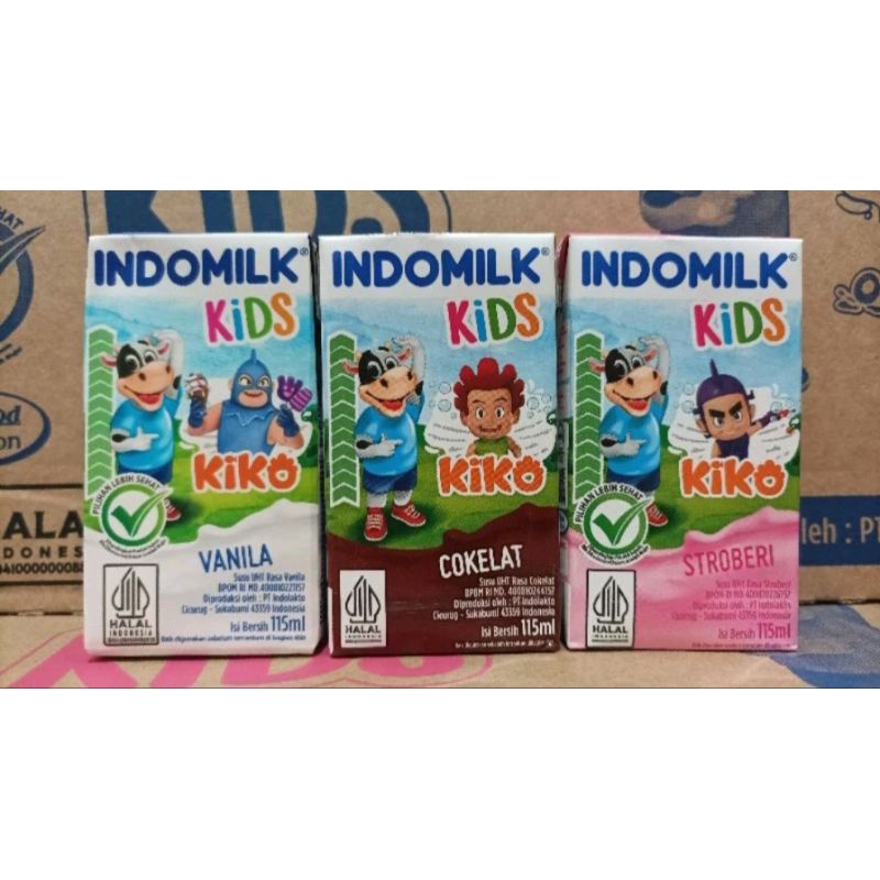 

Indomilk Uht 115ml Rasa Full Cream, Vanilla, Strawberry & Coklat