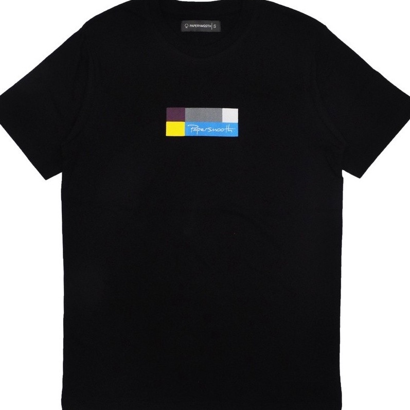

Grosir Terkini New PAPERSMOOTH Tshirt Colour Block Black t shirt short