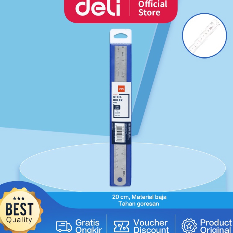 

Pusat Populer Deli Penggaris baja berkualitas tinggi tahan gores 2cm 8462