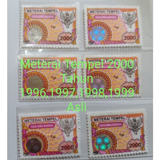 

Super Murah Meterai Rp 2 Tahun 1996199719981999 S162