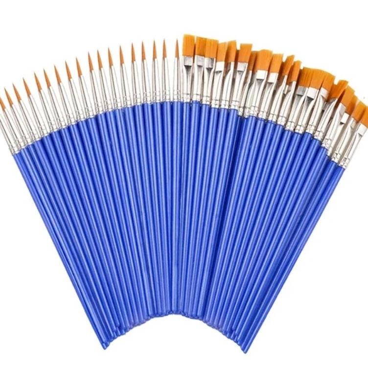 

Fast Payment Kuas Lukis Flat Brush Body Painting Bahan Nilon Warna Biru
