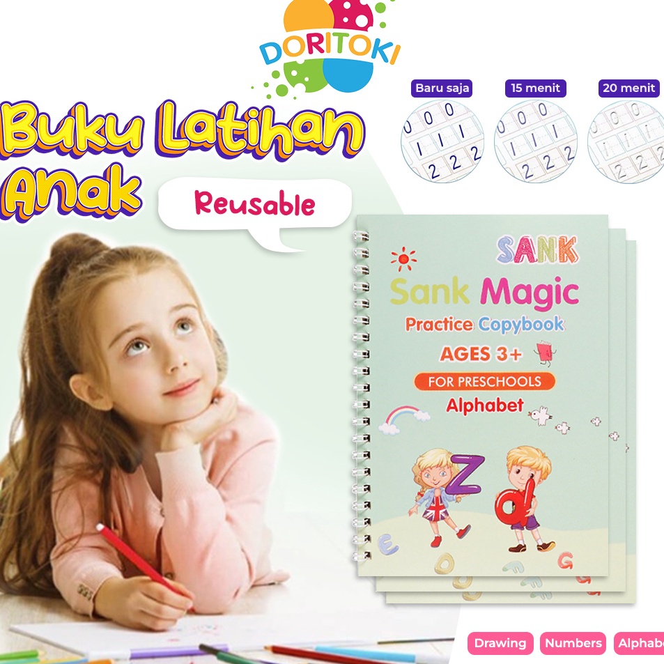 

Get Bonus Doritoki SANK Magic Practice Book 1 SET ISI 4 BUKU PULPEN