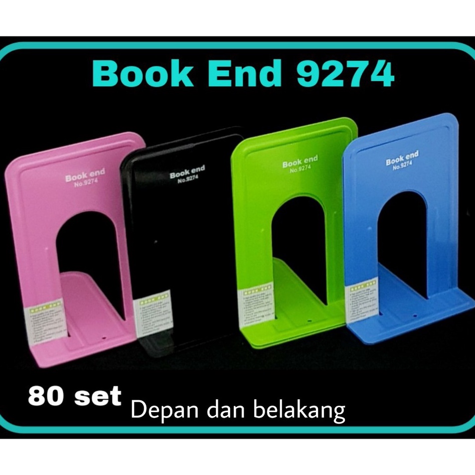 

Super Stok SOS Book End MICROTOP BE9274 1 set2 pcs Pembatas Buku Besi Penyangga BukuSandaran Buku