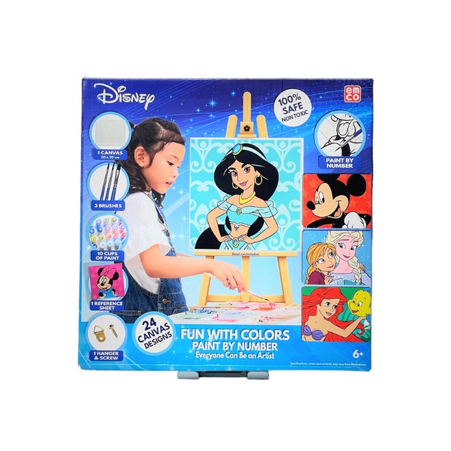 

Mainan EMCO Disney Fun With Colors Paint By Numbers Cat Air dan Kanvas ART G8V5