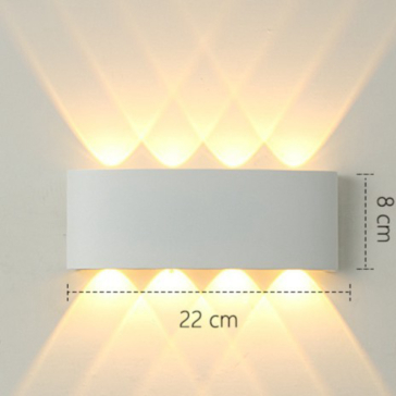 Unik Lampu Hias Dinding Minimalis Teras Rumah Waterproof Indoor Outdoor - Putih 8W Murah