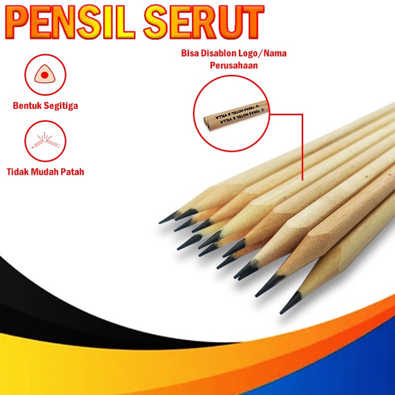 

KODE A99L Pensil Hotel murah kayu segitiga Serut