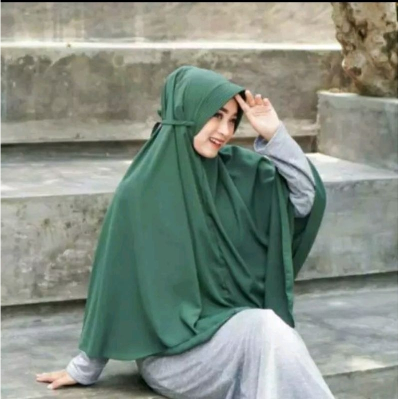 Khimar Azalea Khimar JUMBO pet Tali bahan Wollpeach premium