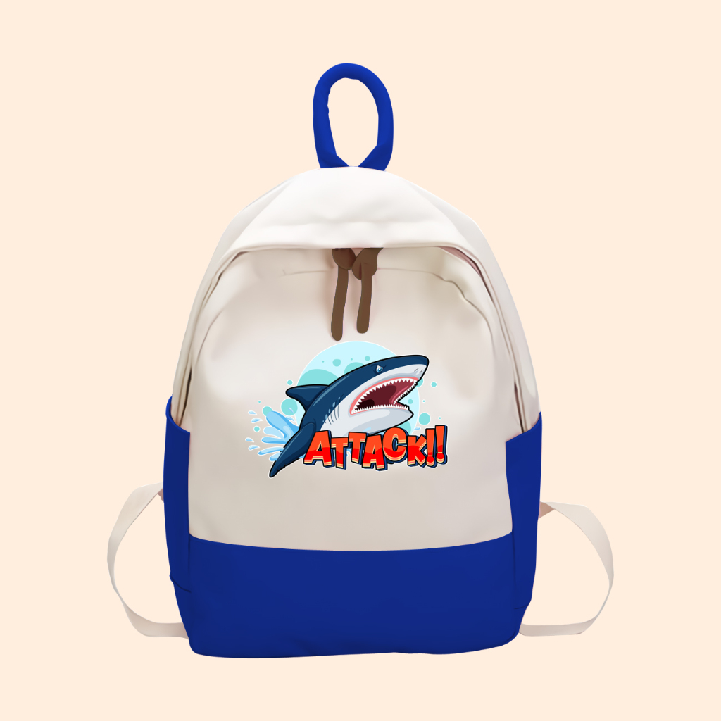 Tas Anak Ikan Hiu Anak SD TK Kantong Backpack Karakter Anak HIU-02