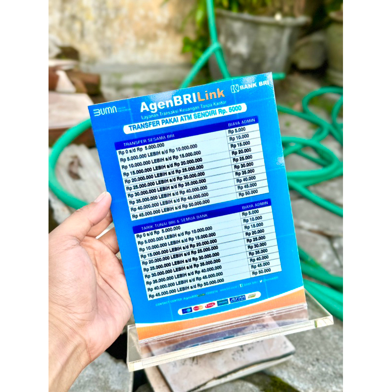 

PAPAN AKRILIK BISA CUSTOM UK 15x20 HARGA TARIF BANK BRI BRILINK