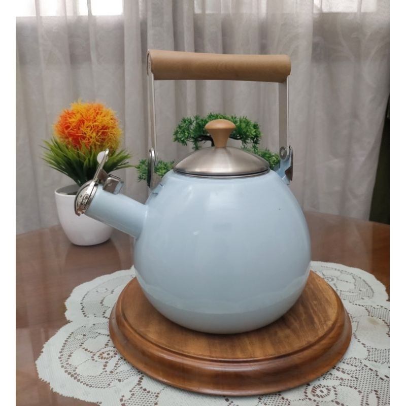 Teko Siul 1.7 liter Bahan Enamel Tebal - Biru Laut