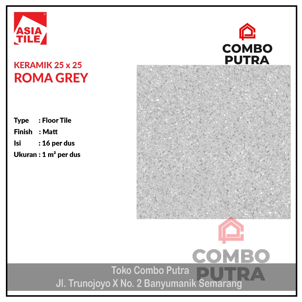 Keramik Lantai 25 x 25 AsiaTile Roma Grey