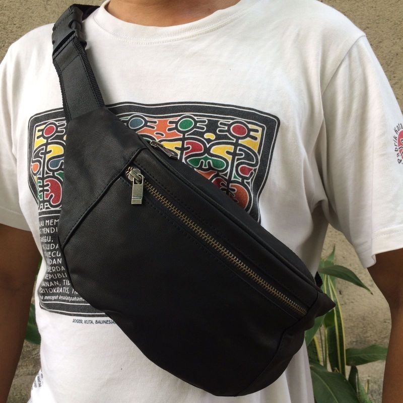 Tas waisbag kulit domba asli