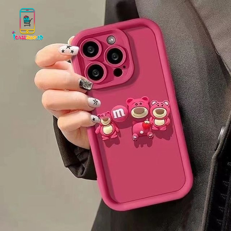 Gravity Plastic Ss897 Casing Case Motif Black Pink Cartoon Cute 3D Vivo Y01 Y02 Y02S Y12 Y15 Y15S