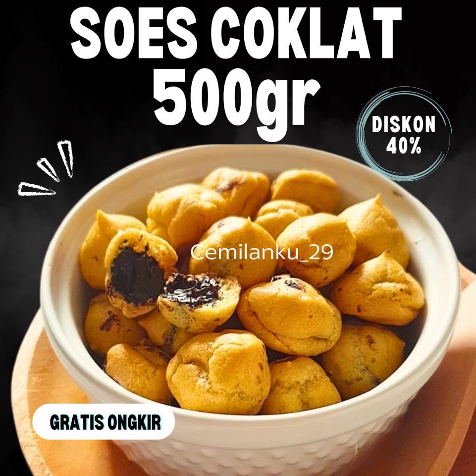 

Soes Coklat Kiloan 500gr Sus Coklat Lumer Renyah 500gr