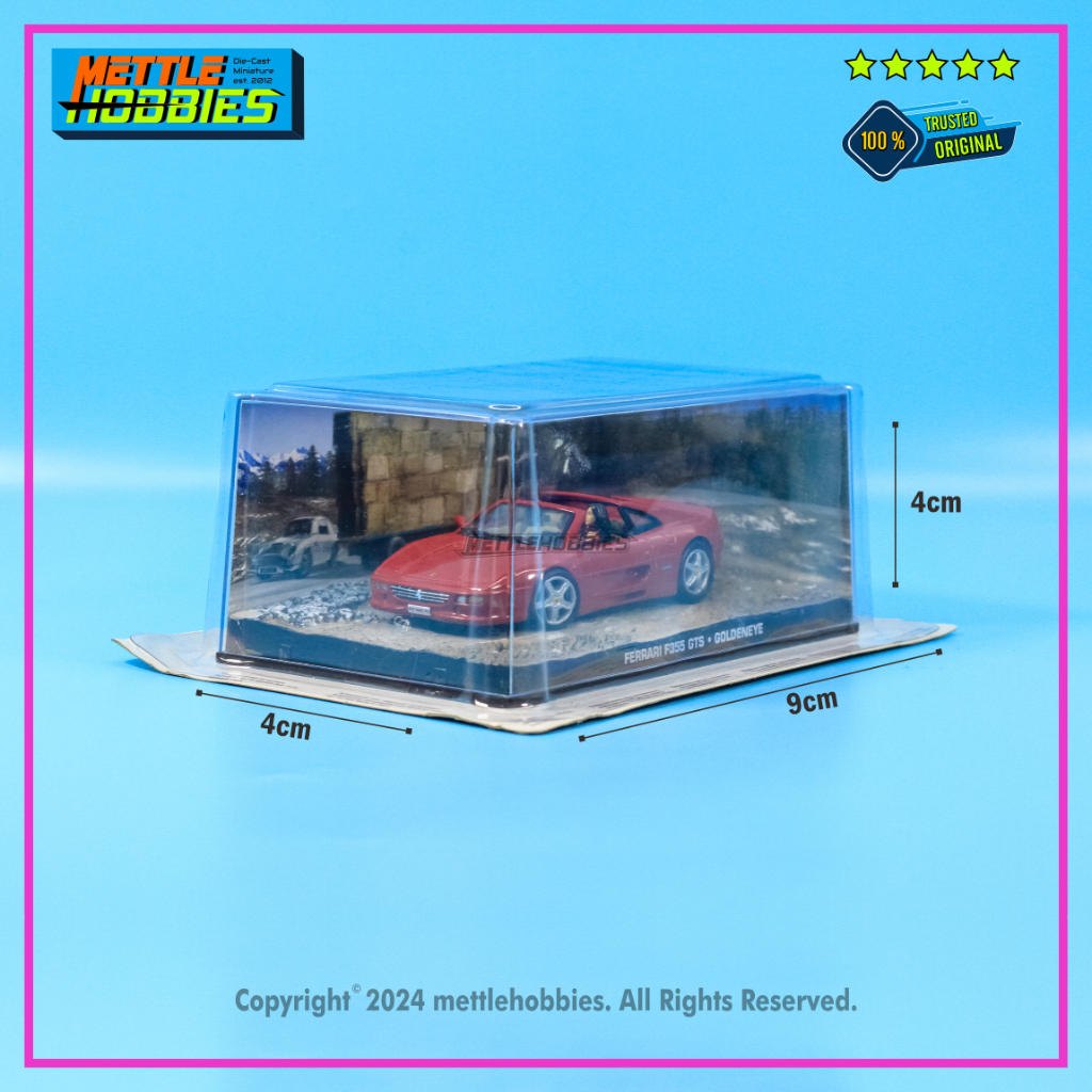 De Agostini Altaya Ferrari F355 GTS James Bond Golden Eye Diecast Miniatur Replika Mobil 1:43