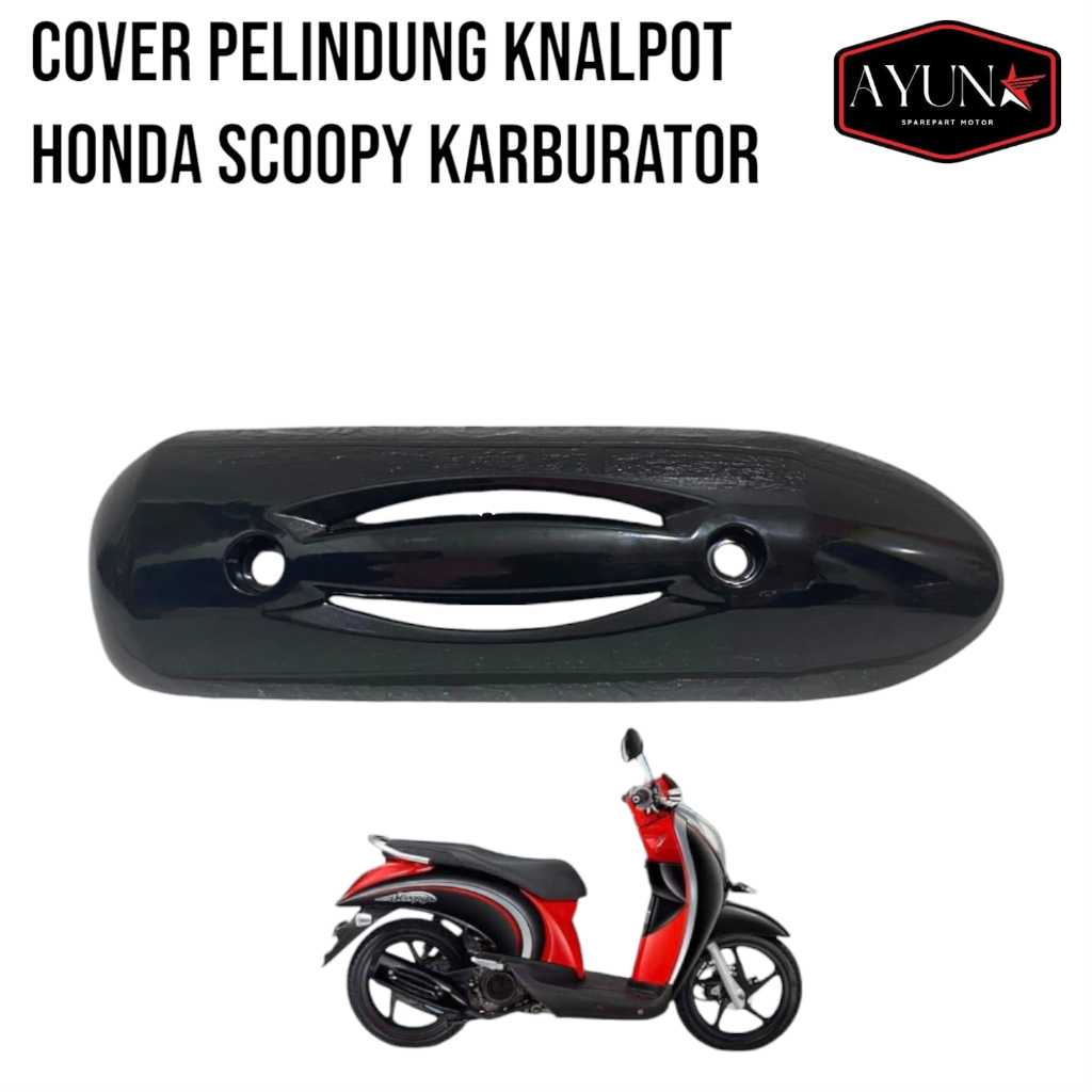 Cover pelindung knalpot honda scoopy karbu tameng knalpot scoopy karbu KYT cover tutup knalpot