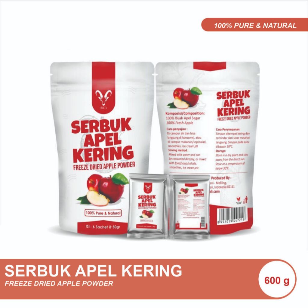 

Freeze Dried Apple Powder Pure/Serbuk Apel - IBEX