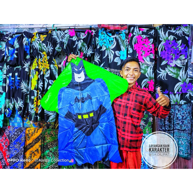 LAYANGAN KAIN KARAKTER SUPERHERO / LAYANGAN KAIN BISA DILIPAT / LAYANGAN KAIN KARAKTER / LAYANGAN KA