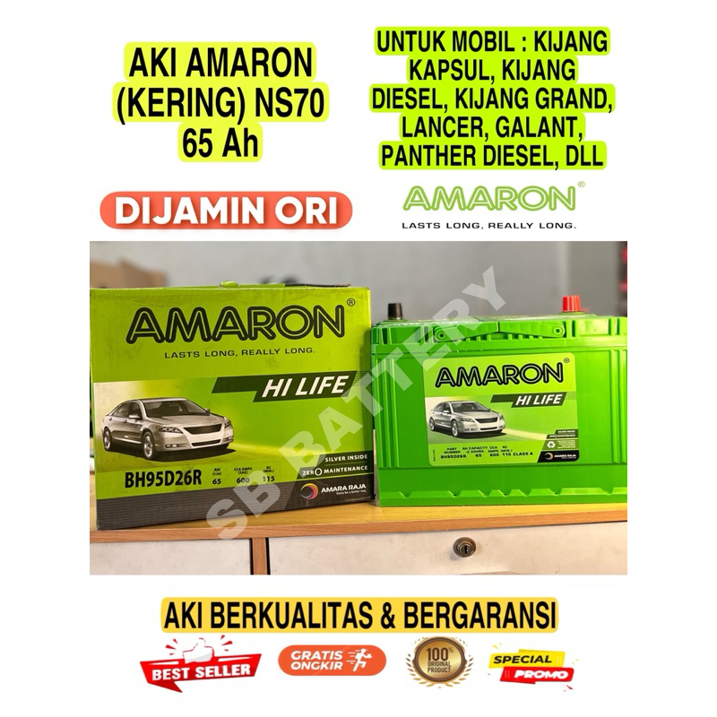 AKI MOBIL KERING AMARON NS70 MOBIL DYNA COLT DIESEL FUSO PANTHER DLL