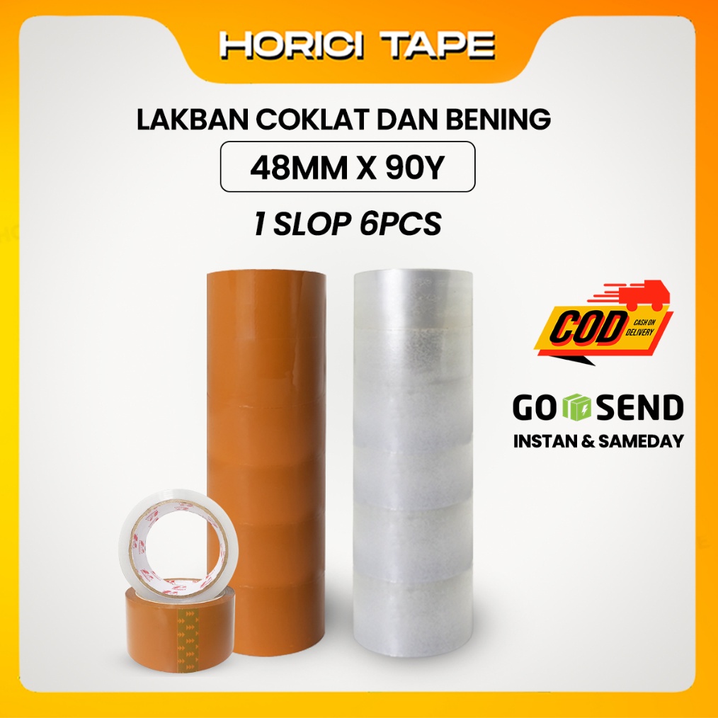 

KODE D7I HORICI 1 SLOP ISI 6 PCS 48MM9Y TAPE SUPER CLEAR LAKBAN BENING COKLAT