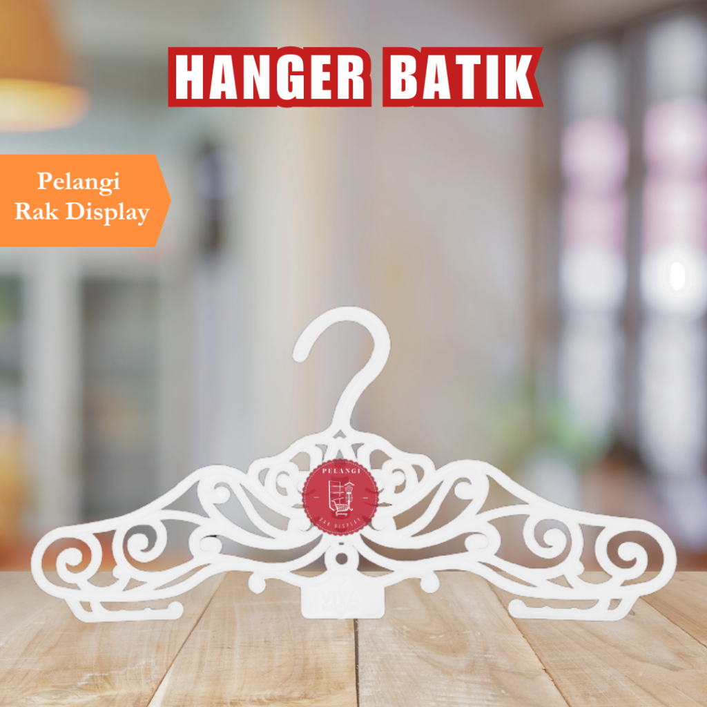 Hanger Plastik Batik Kupu Kupu / Hanger Plastik Putih / Hanger Baju / Hanger Motif