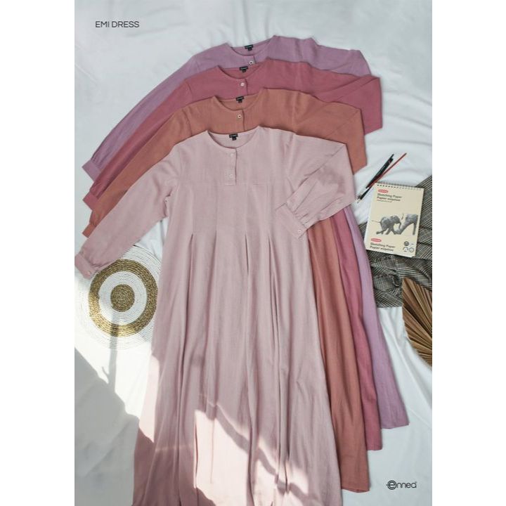 EMI DRESS BY ENNEA / GAMIS SIMPLE/DRESS POLOS/GAMIS POLOS/GAMIS LINEN