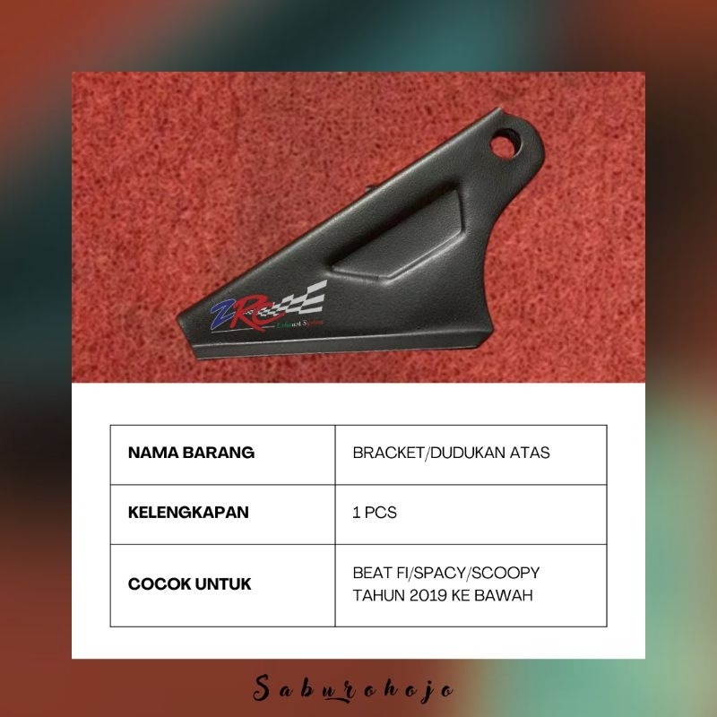 Bracket/Dudukan Atas Knalpot Beat/Scoopy 2019 Ke Bawah by ZRC