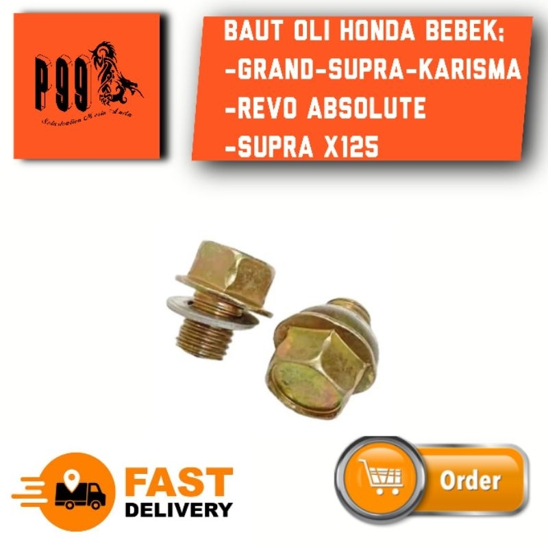 Baut Ring Tutup Oli M12×1.5 cocok untuk motor honda bebek grand supra karisma revo supra x 125