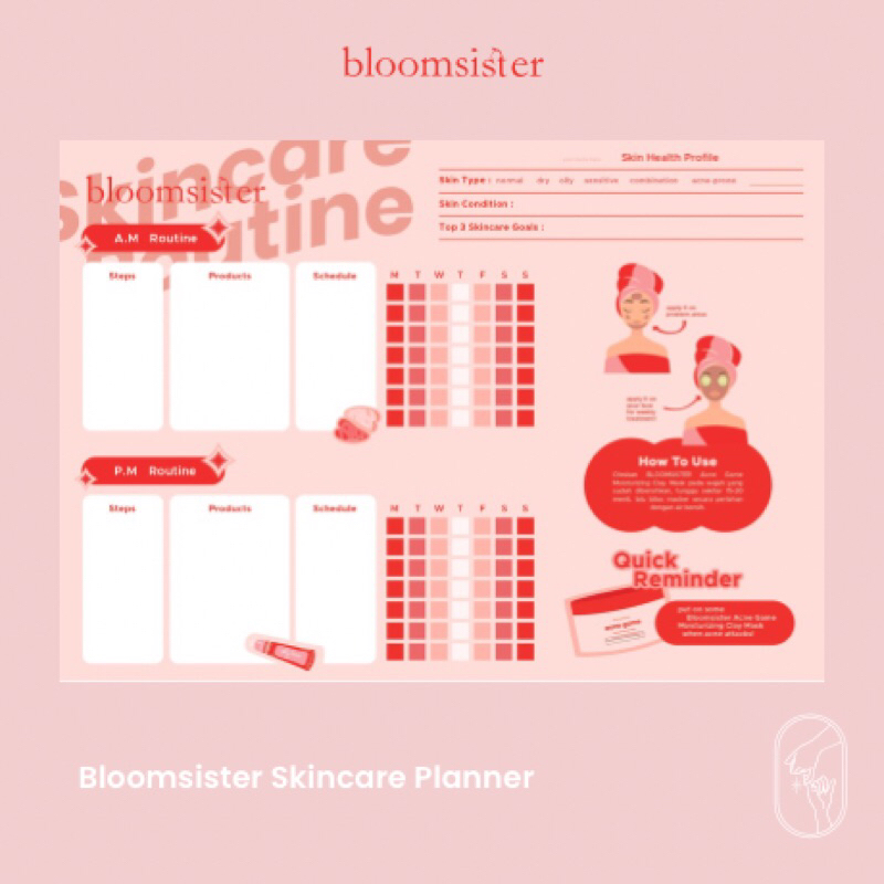 

BLOOMSISTER Merchandise Skincare Planner