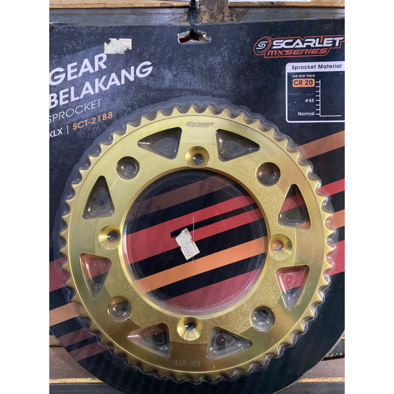 GEAR BELAKANG KLX SCARLET 428-50T