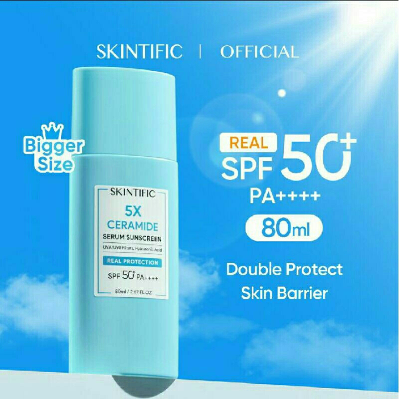 skintific 5x ceramide serum sunscreen 80ml